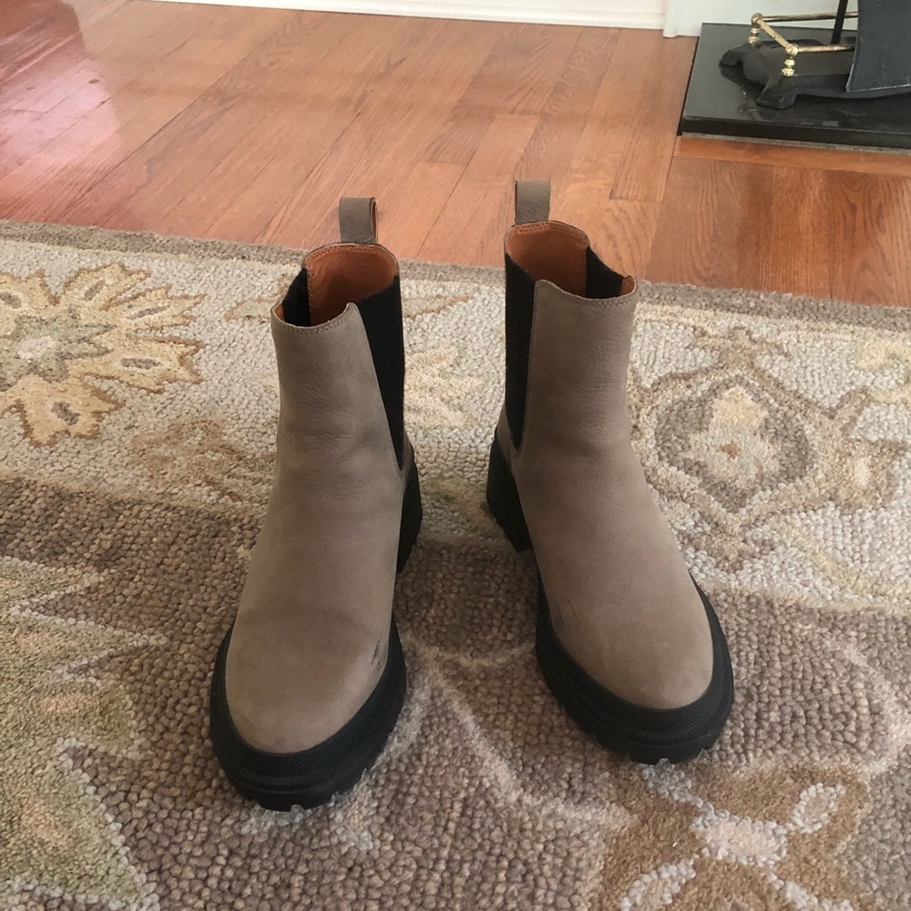 Lucky brand lug sole waterproof leather boots